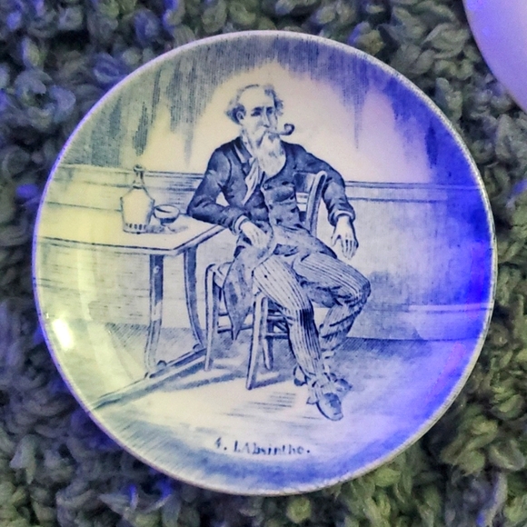 Vintage Royal Sphinx Holland Boch Belgium Delfts 4.25" Collectible Plates (4) - Picture 3 of 7